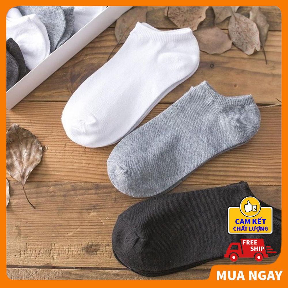 Combo 2 đôi tất nam nữ thấm hút mồ hôi co dãn thỏa mái phân loại cổ thấp cổ cao