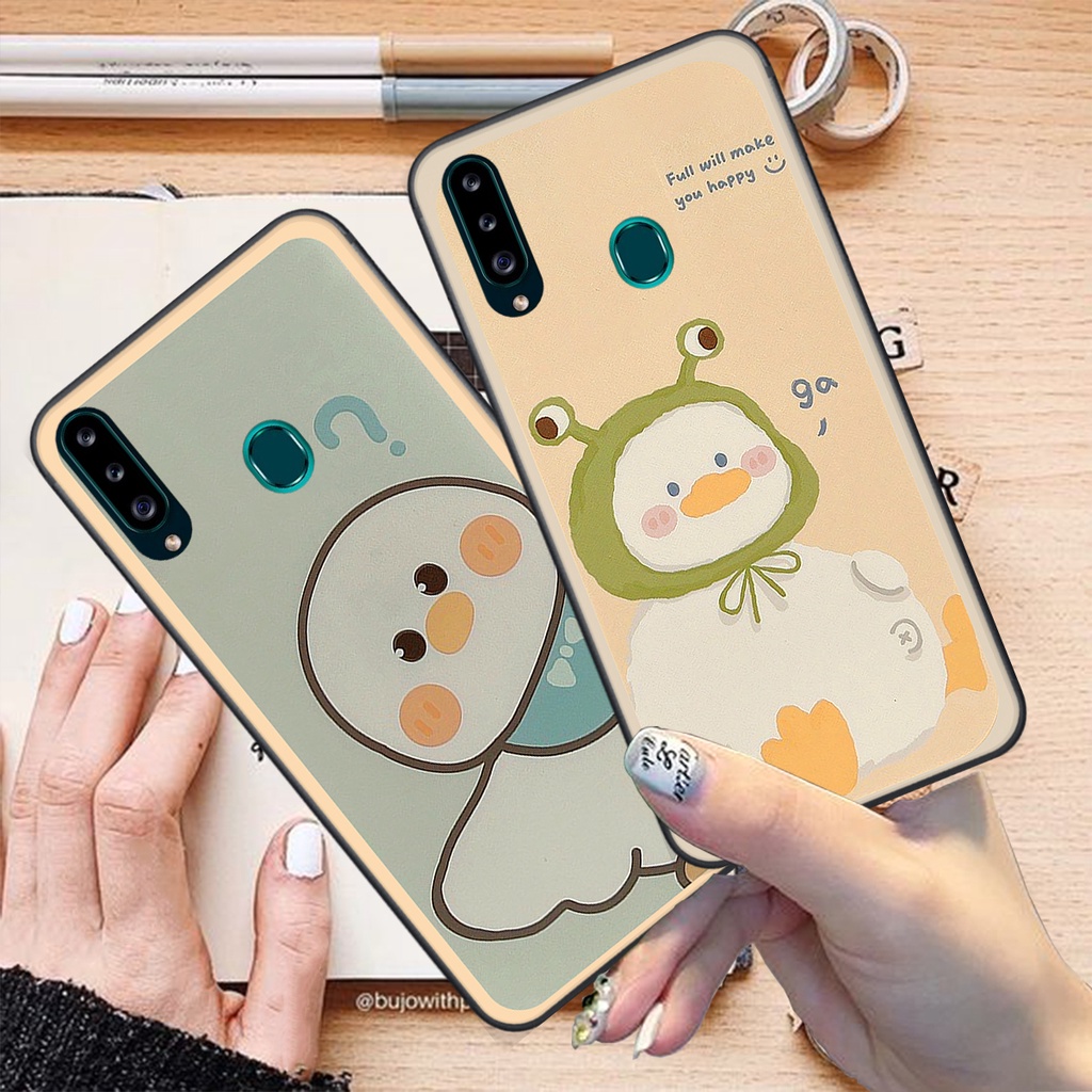 Ốp Samsung A20s bộ hình cute dễ thương gấu thỏ xinh xắn vẽ tay lạ mắt