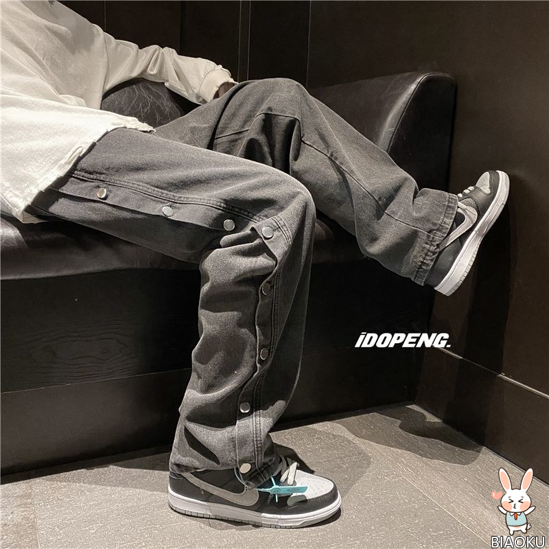 Quần jean ống rộng phong cách hiphop cho nam