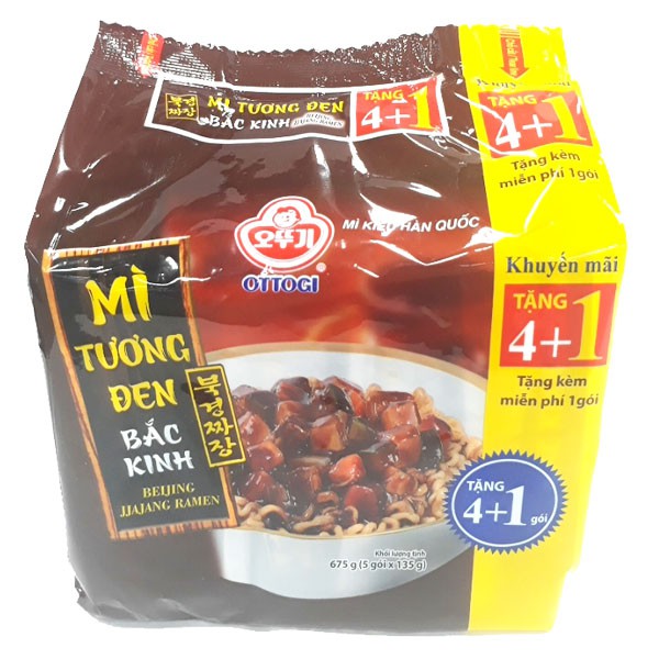 Lốc 5 Gói Mì tương đen Bắc Kinh Ottogi gói 135g | BigBuy360 - bigbuy360.vn