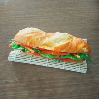 Mô hình bánh mì kẹp thịt mã 001, phụ kiện chụp ảnh, trưng bày