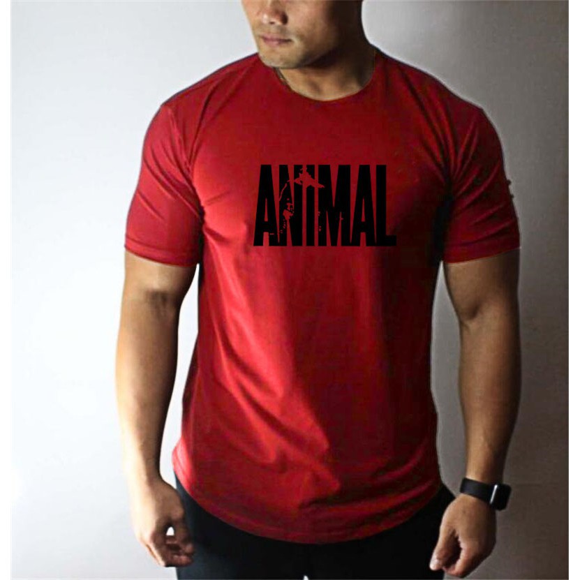 Áo thun ngắn tay in hình động vật cho nam