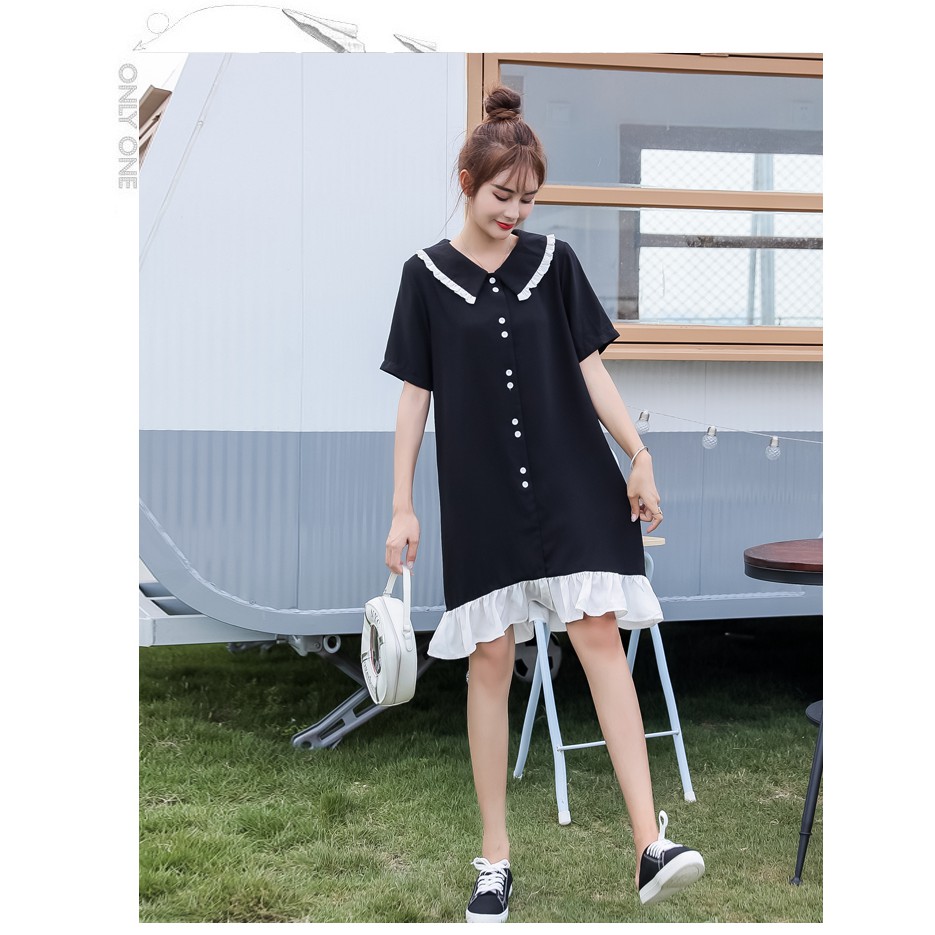 VÁY SUÔNG ĐUÔI CÁ CỔ SEN NHÚN BÈO