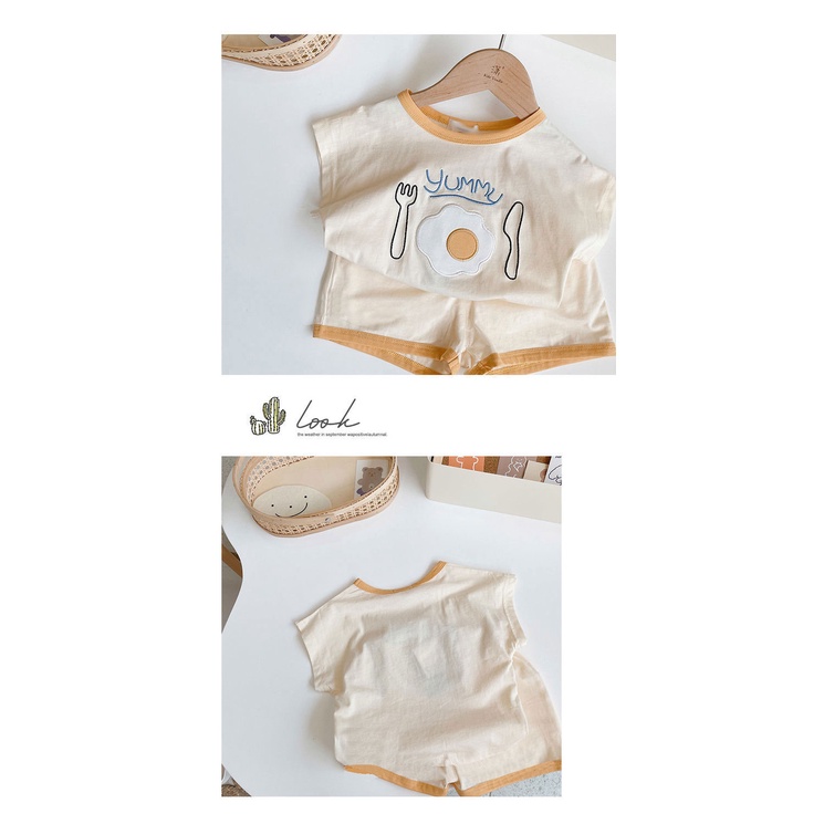 Bộ Áo Sơ Mi Cotton Không Tay Dáng Rộng Họa Tiết Hoạt Hình Theo Phong Cách Mùa Hè Hàn Quốc Dành Cho