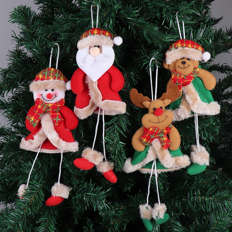 Búp Bê Nhồi Bông Hình Ông Già Noel / Người Tuyết / Tuần Lộc Trang Trí Cây Thông Giáng Sinh / Năm