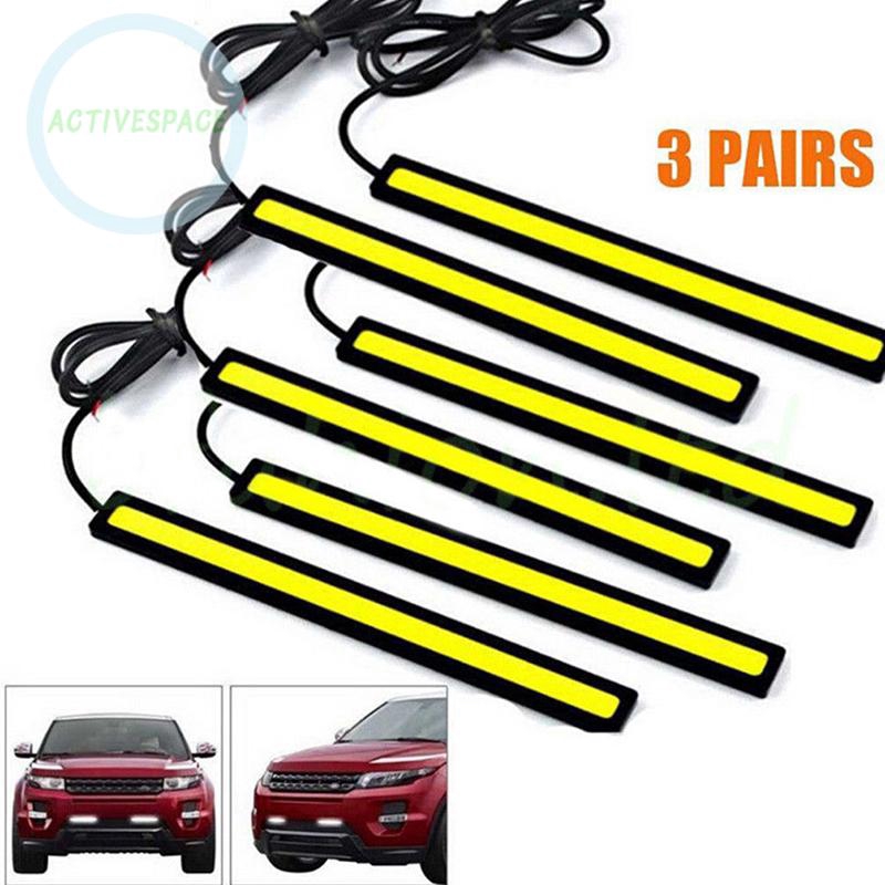 Bộ 6 thanh đèn LED ban ngày 12V 336LM 180° chống thâm nước màu trắng cho xe hơi | BigBuy360 - bigbuy360.vn