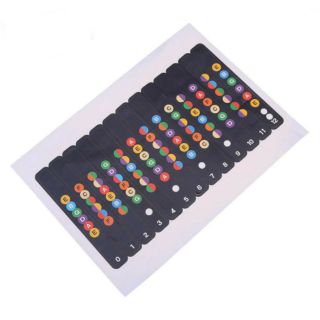Sticker màu sắc dán phím guitar