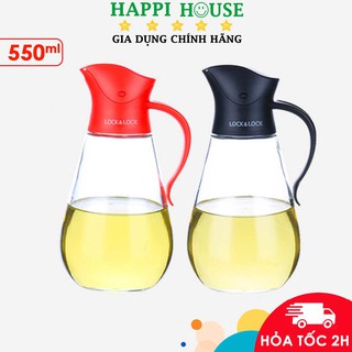 Bình đựng dầu ăn, nước mắm thủy tinh lock&lock tự đóng mở cko101 cko201 - hàng chính hãng - happi house