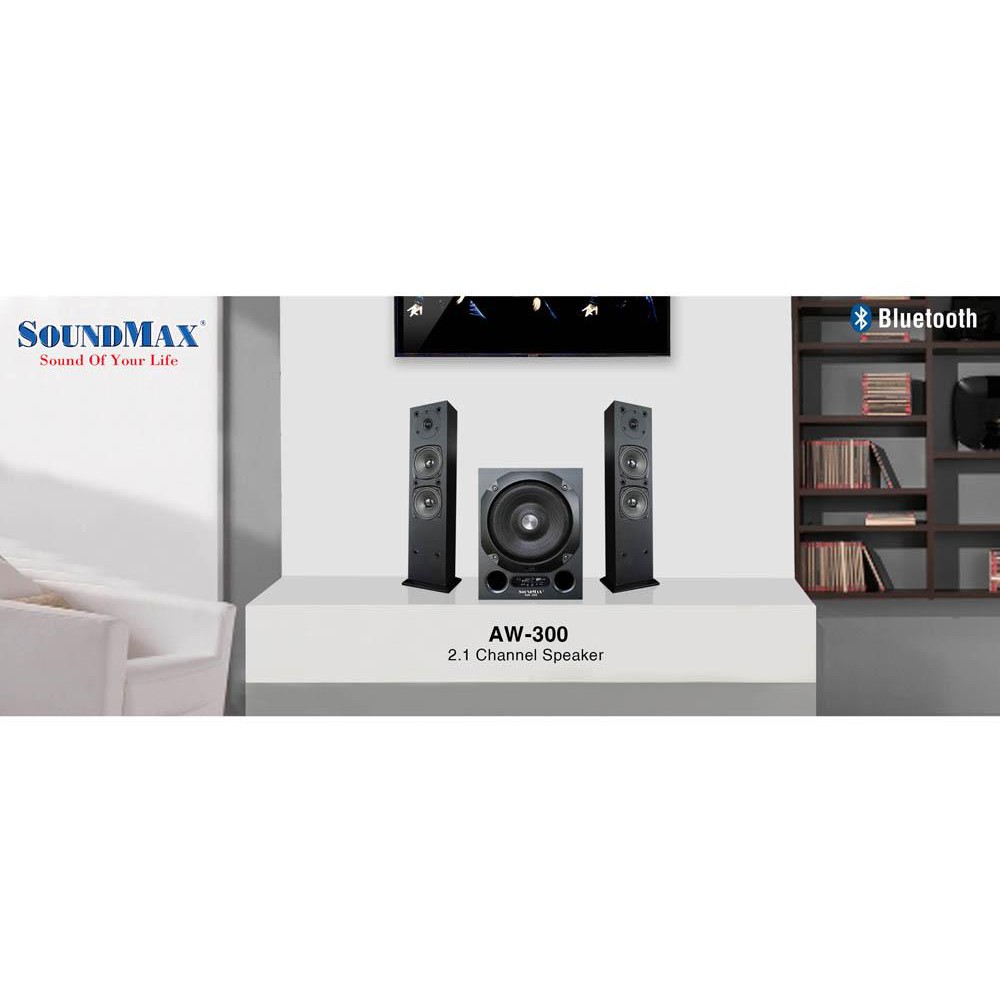 Loa máy tính vi tính Soundmax AW300 - 2.1/ USB, SD Card, Bluetooth (Hãng phân phối chính thức)