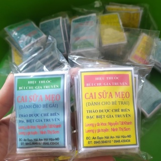 combo 50 gói cai sữa mẹo (25 trai, 25 gái)