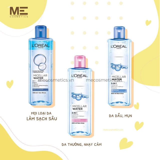 Nước Tẩy Trang Loreal Paris Micellar Water 3-in-1