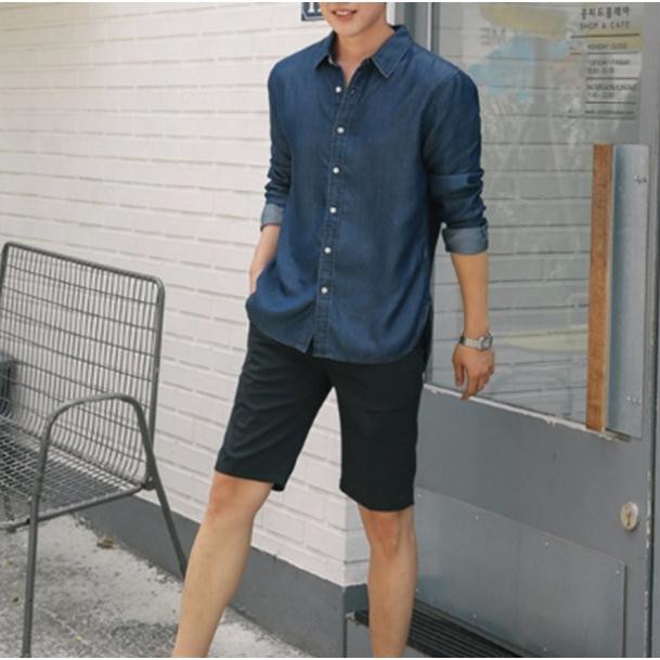 [BAO ĐỔI TRẢ HÀNG]  Áo sơ mi nam Denim