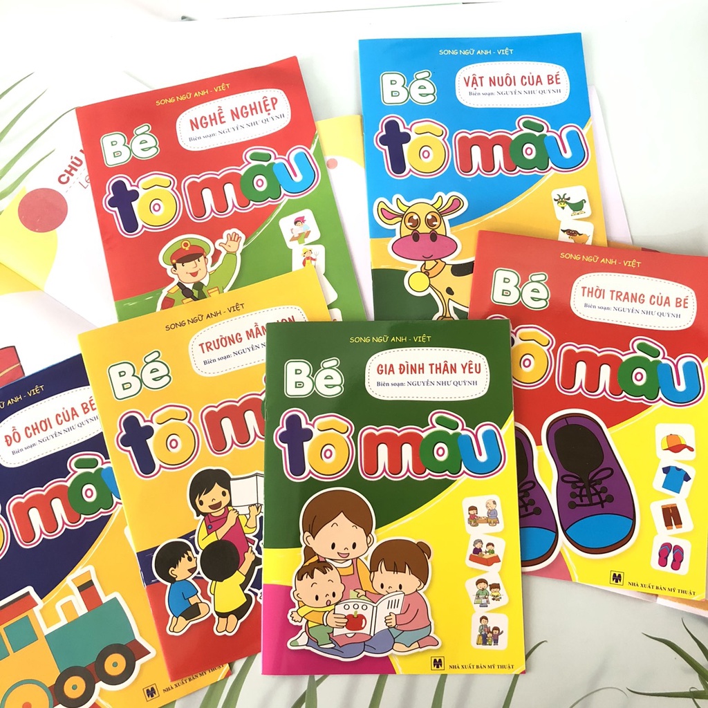 Tranh tô màu - học tập, vui chơi, sáng tạo cùng bé yêu khôn lớn - vpp Quế Anh