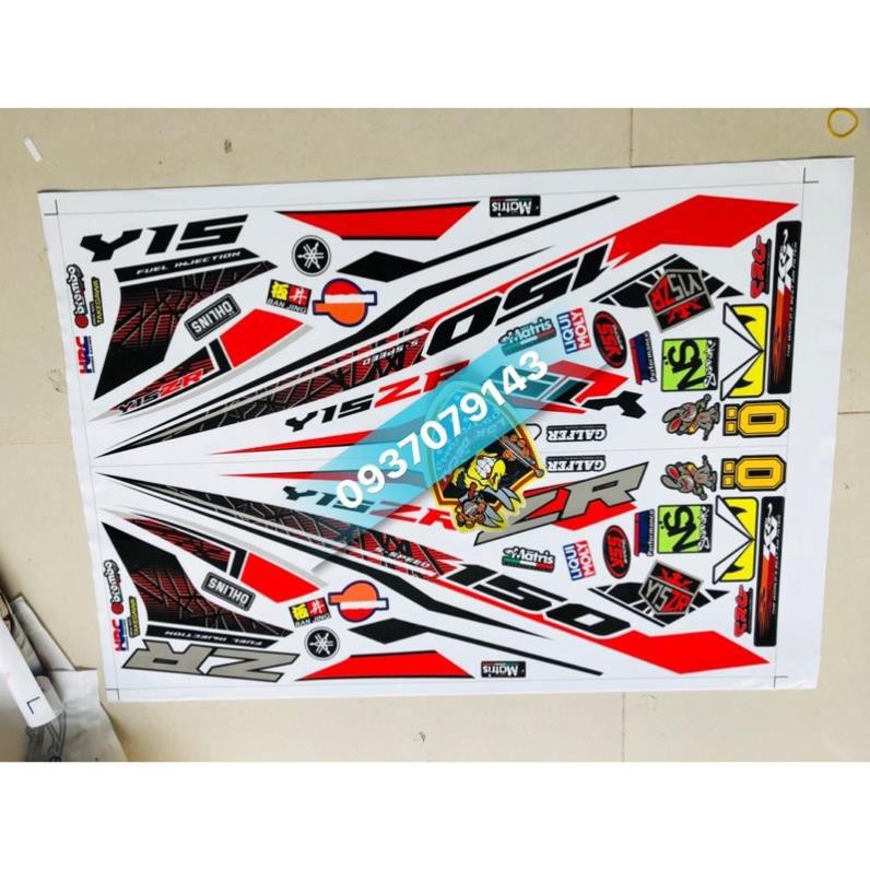 #Tem xe #exciter 150 trắng đỏ đen 3 lớp ko bay màu