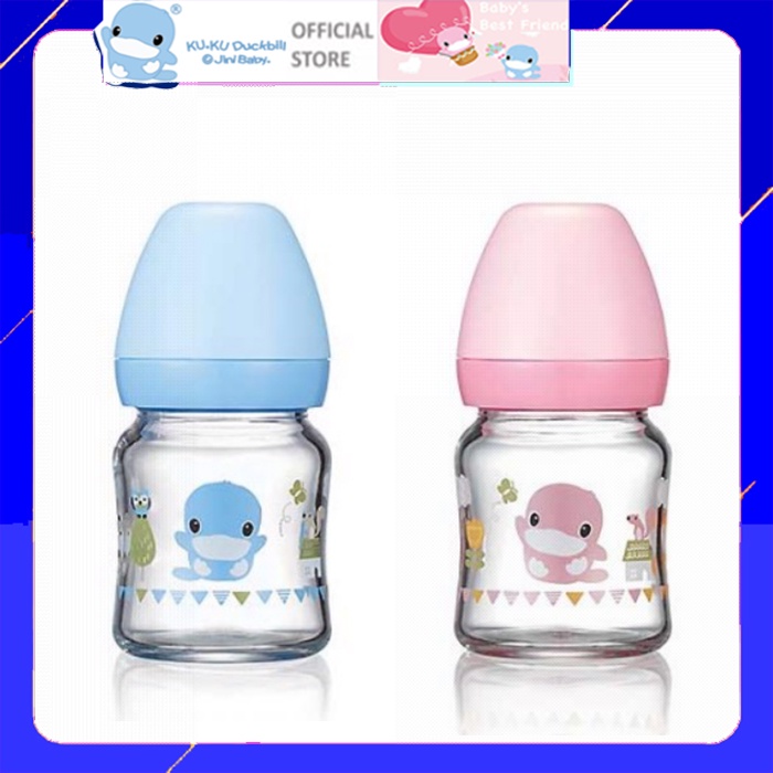 Bình sữa thủy tinh ku.ku duckbill ku5864 cổ rộng 120ml