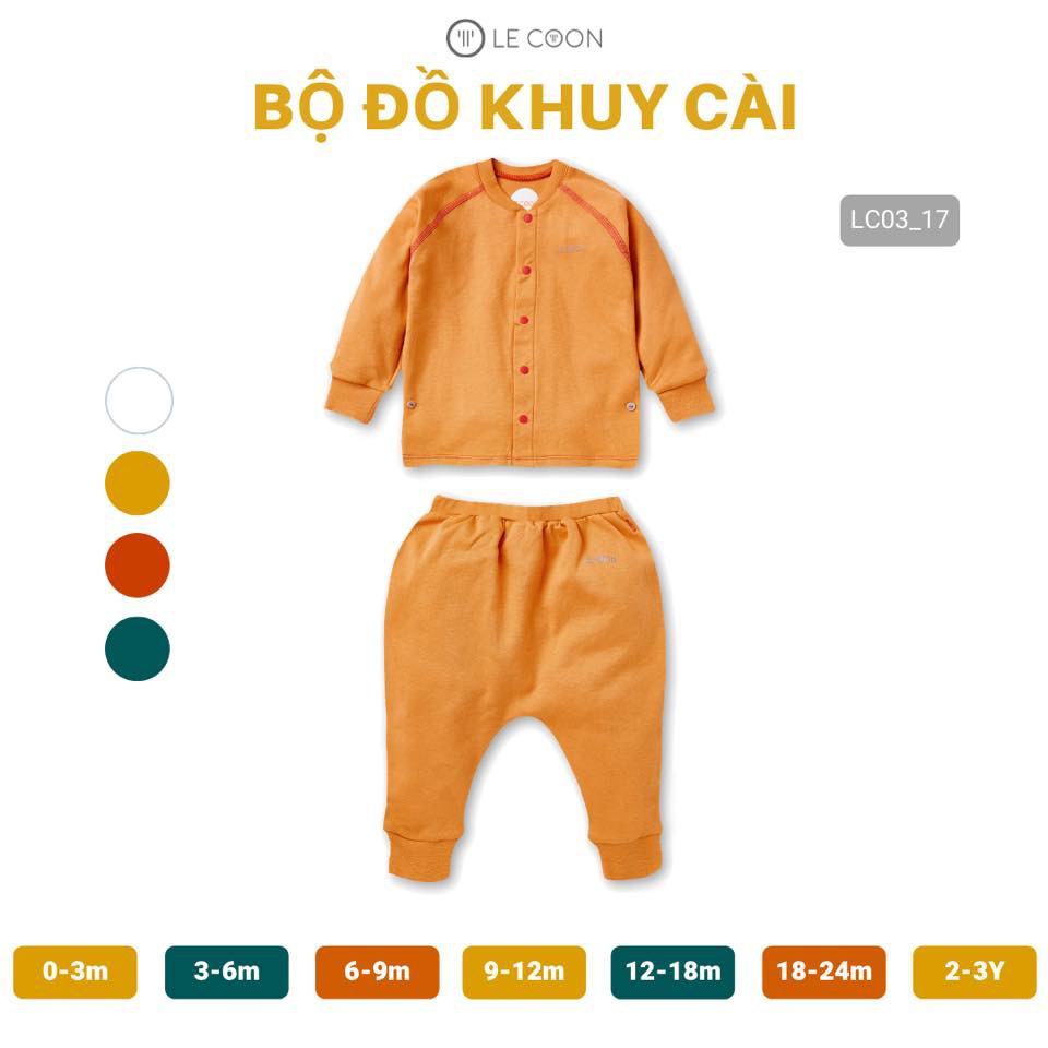 LE COON | Bộ Đồ Khuy Cài | COMFY | 0-3 tuổi