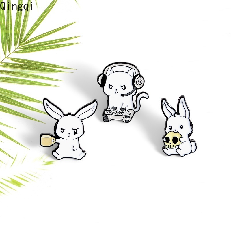 Ghim cài áo MISS ZOE kim loại hình thỏ đáng yêu dễ thương