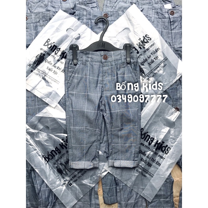 Quần Tây Bé Trai Kẻ Ô Xanh Ghi Next