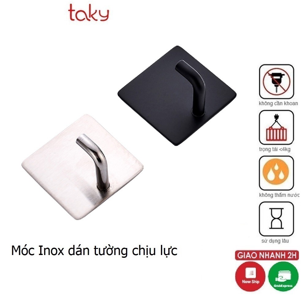 Móc Inox - Taky - Dán Tường Treo Đồ Dùng Cá Nhân Trong Nhà Chắn Chắn Với Miếng Dán 3M, Tiện Dụng Trong Gia Đình - 2005