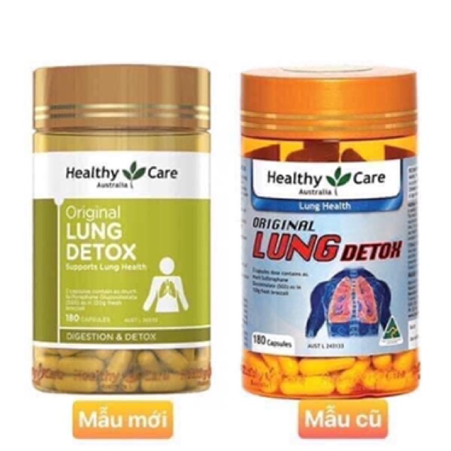 Viên thải độc Phổi Healthy Care Lung Detox Úc mẫu mới