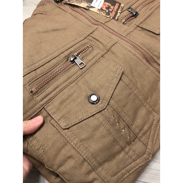 ÁO KHOÁC KAKI NAM 2 LỚP CÓ NÓN