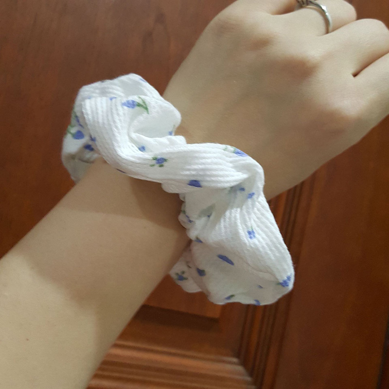 (Hàng Mới Về) Dây Buộc Tóc Trang Trí Hoa Đính Đá Xinh Xắn Cho Nữ