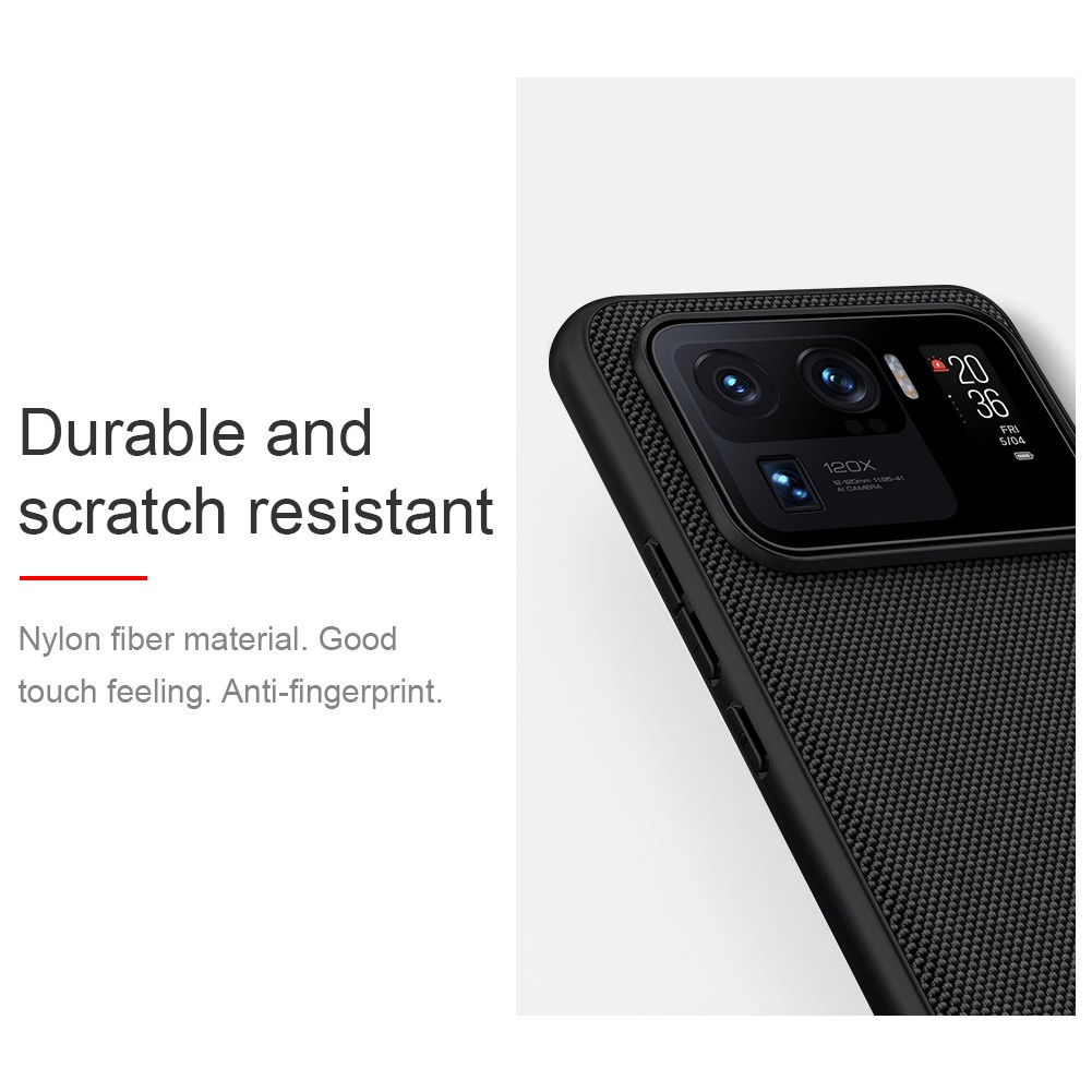 Ốp Điện Thoại Nillkin Kết Cấu Sợi Carbon Siêu Mỏng Màu Đen Cho Xiaomi Mi11 Mi 11 Pro Lite Ultra