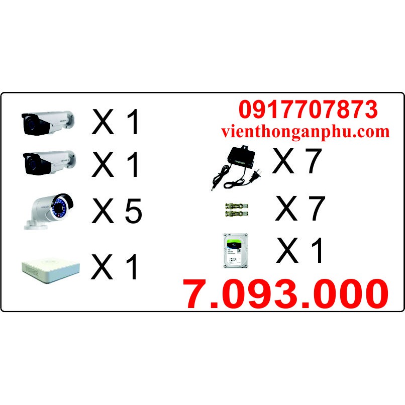 TRỌN BỘ CAMERA GIÁM SÁT HIKVISION DS-7108HQHI-K1