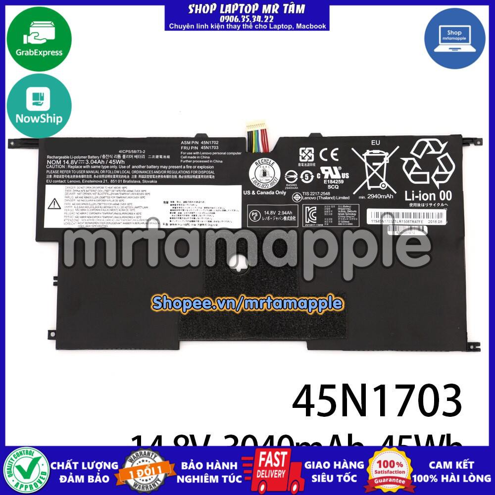 Pin Laptop LENOVO X1 CARBON GEN 2 GEN 3 (45N1703) (ZIN) - 4 CELL - ThinkPad X1 Carbon Gen 2, 20A7 20A8 45N1701 45N1702