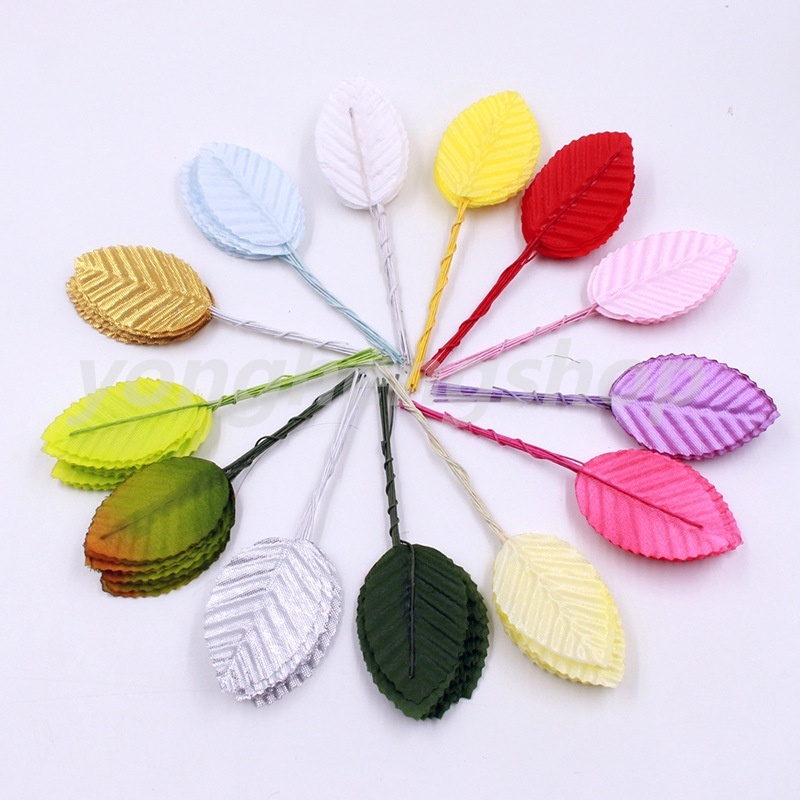 Set 50 Lá Giả Bằng Lụa Dùng Trang Trí DIY