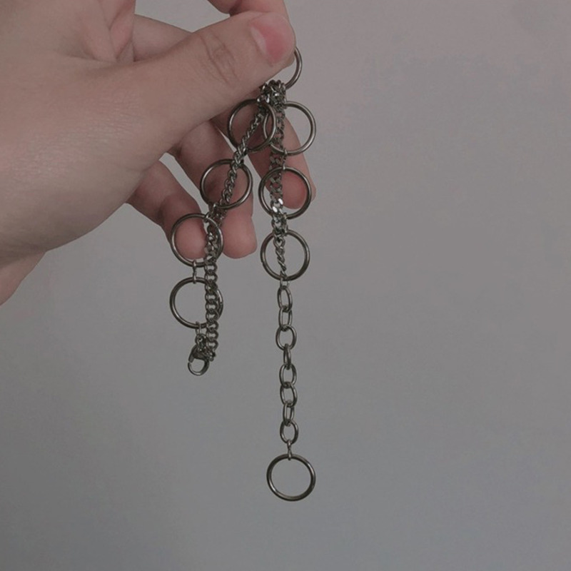 Vòng Tay Nhiều Lớp Bằng Thép Không Gỉ Thời Trang Hip Hop Đơn Giản 23558