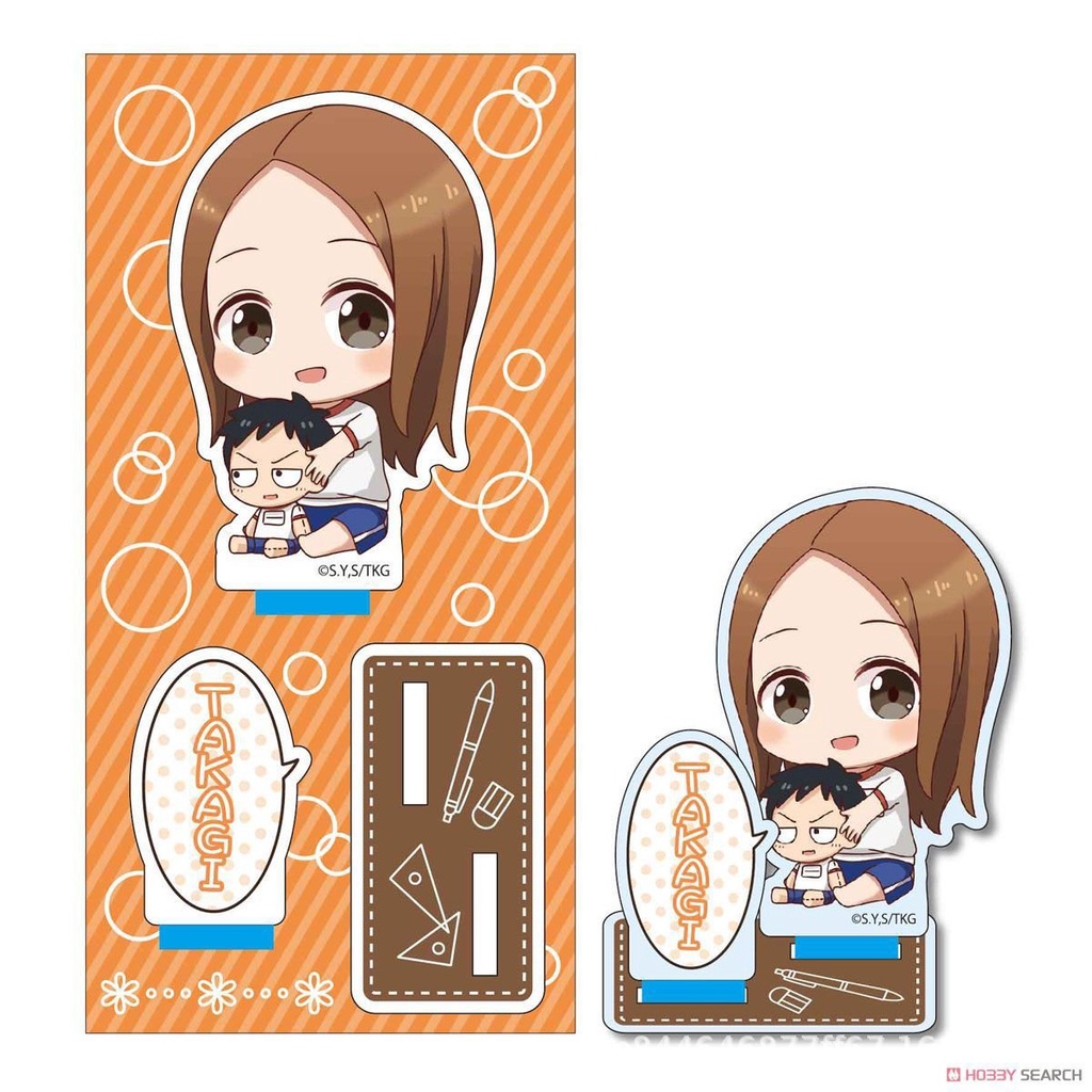 ( mini ) Standee NHẤT QUỶ NHÌ MA THỨ BA TAKAGI mô hình Karakai Jouzu no Takagi-san mica trong acrylic anime chibi
