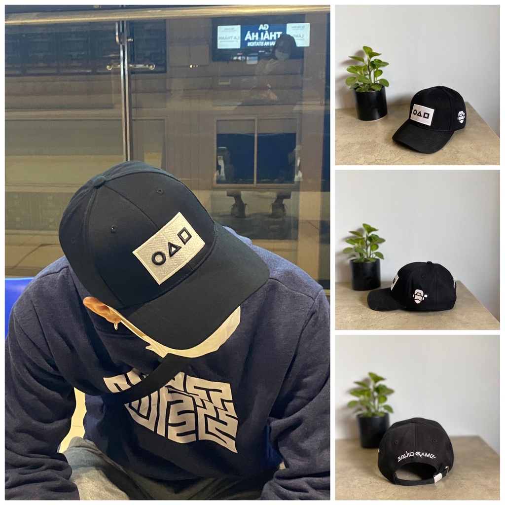 Mũ lưỡi trai - nón kết Đen Basic SquidG.Cap unisex hơi phản quang nhẹ dành cho cả nam và nữ Li'T Design