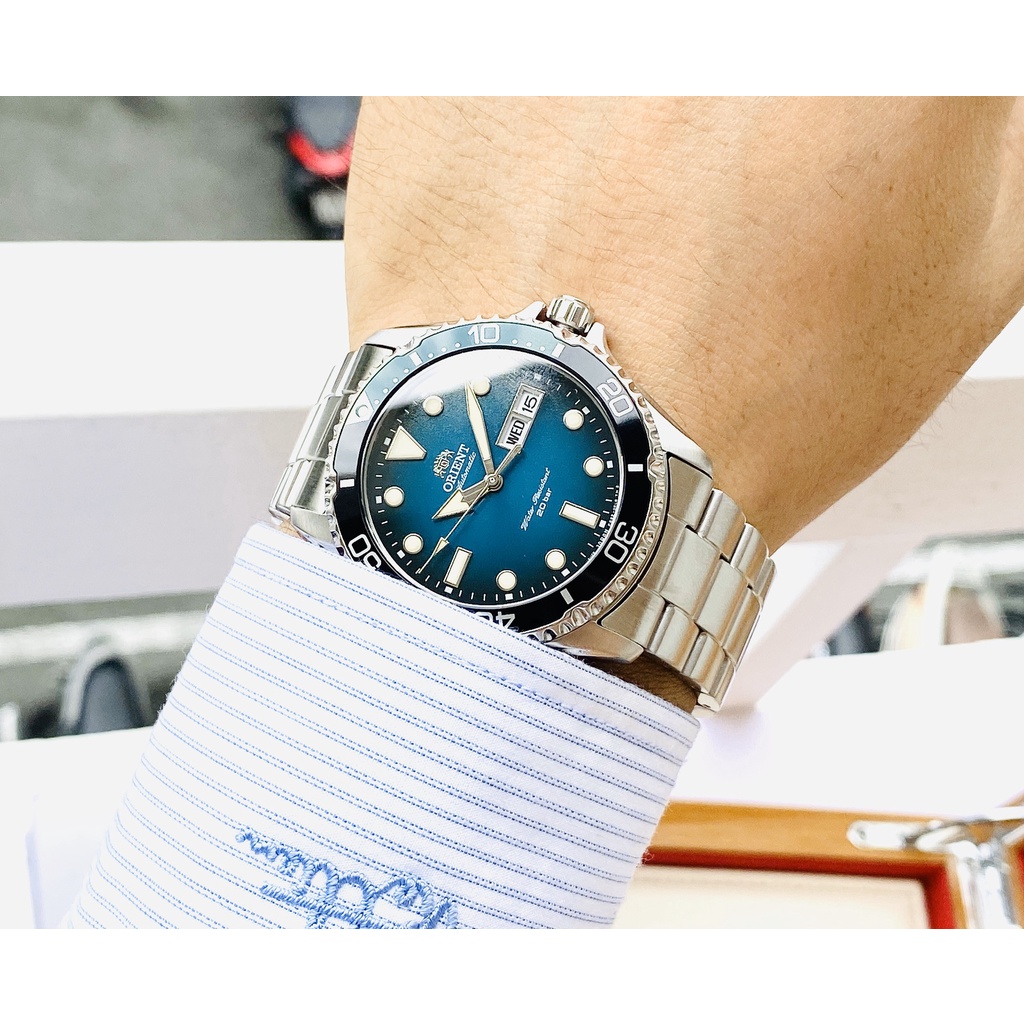 ĐỒNG HỒ NAM ORIENT NEW MAKO KAMASU RA-AA0811E19B SIZE 42MM ĐỒNG HỒ LẶN CHỐNG THẤM 200M MẶT KÍNH CHỐNG TRẦY DÂY KIM LOẠI