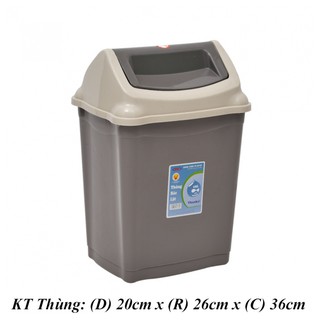 Thùng Rác Lật 9L Song Long (dung tích lớn có khả năng lưu trữ tốt)