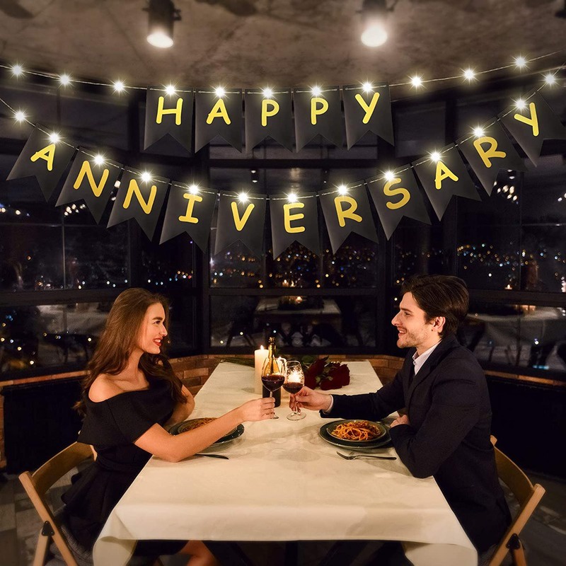 Dây Đèn LED Chữ Happy Anniversary Trang Trí