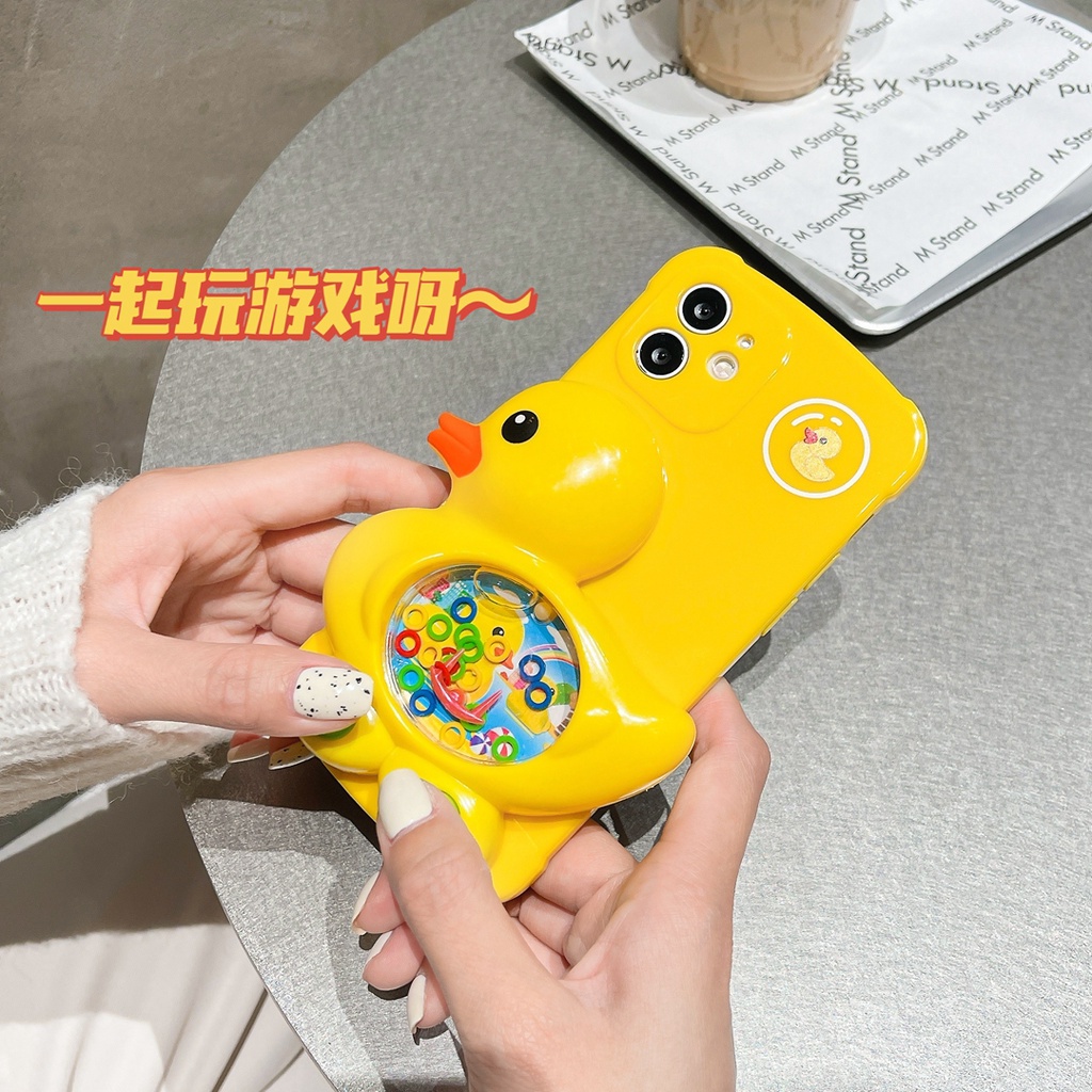 Ốp điện thoại in hình vịt hoạt hình thích hợp cho Iphone ins 12 pro max 11 pro max xs max xr x 7 8 plus