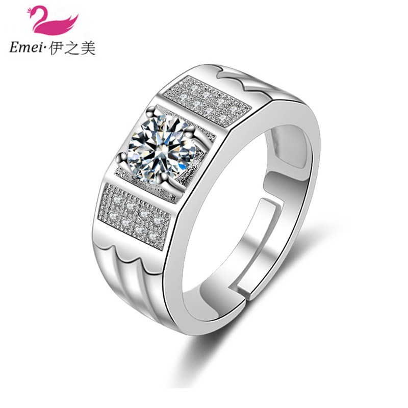 Nhẫn Mạ Vàng Trắng 18k Cho Nam