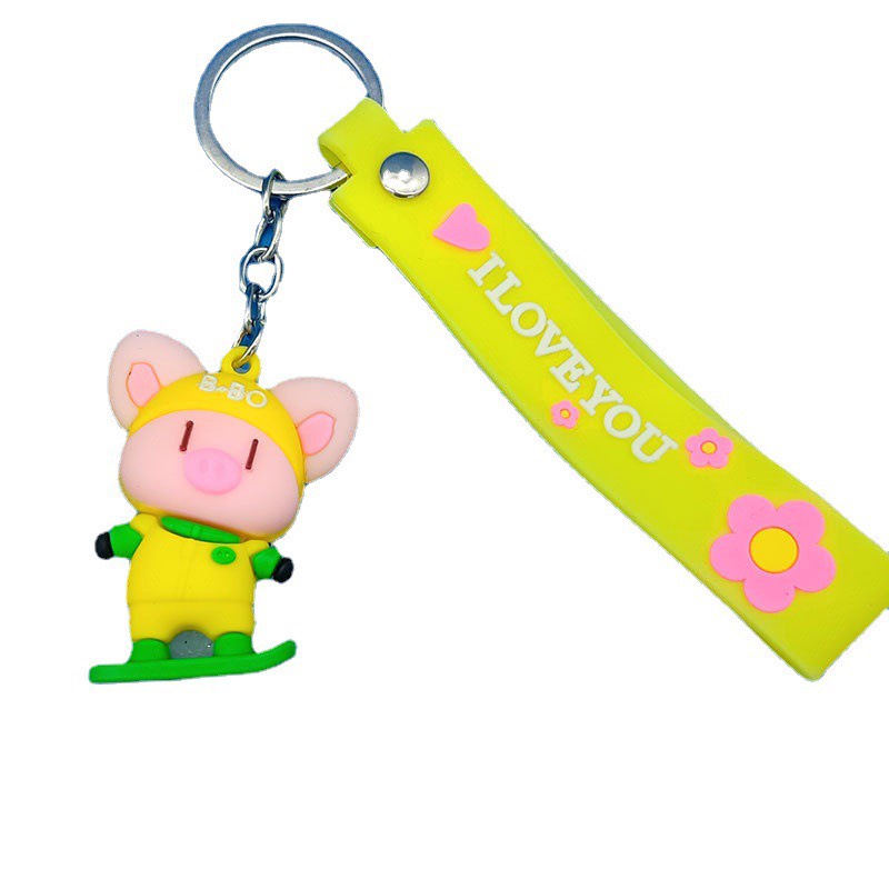 Móc khoá heo B-Bo nhiều màu kèm dây dễ thương