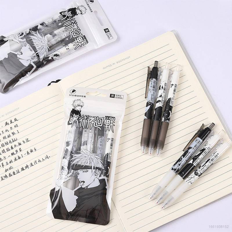 Bộ 6 Bút Mực Gel Ngòi 0.5mm In Hình Anime Jujutsu Kaisen YB2