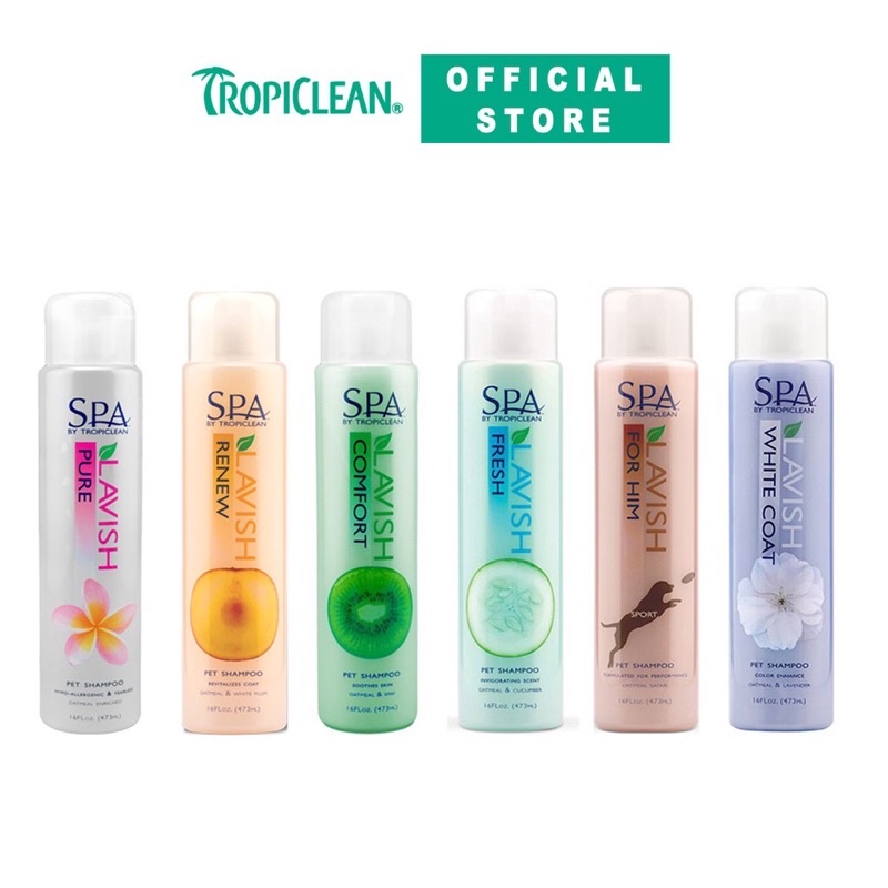 Sữa Tắm Spa Cho Chó Mèo Lavish By Tropiclean Cao Cấp Chai 473ml