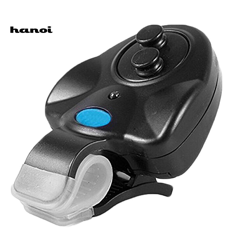 Chuông Báo Cá Cắn Câu Điện Tử Có Đèn LED Dạng Kẹp Cần Câu Cá Ban Đêm