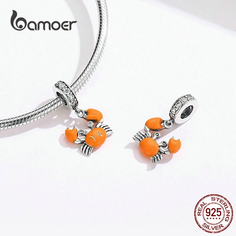 Phụ Kiện Bamoer Bằng Bạc 925 Làm Vòng Tay Hình Con Cua