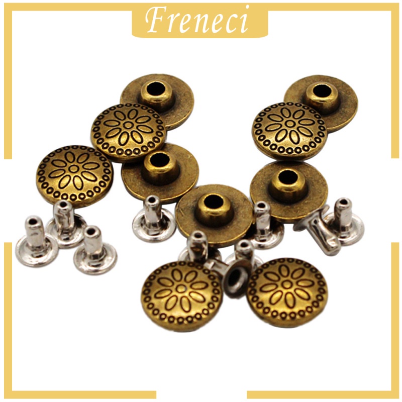Set 10 đinh tán vòm colcolo 11mm làm đồ da/ giày dép chuyên dụng