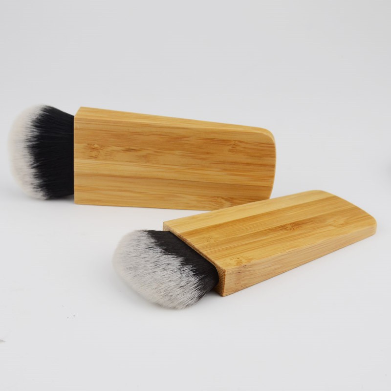 1pc High Quality Bamboo Flat Powder Brush Contour Blush Makeup Brush T Brush