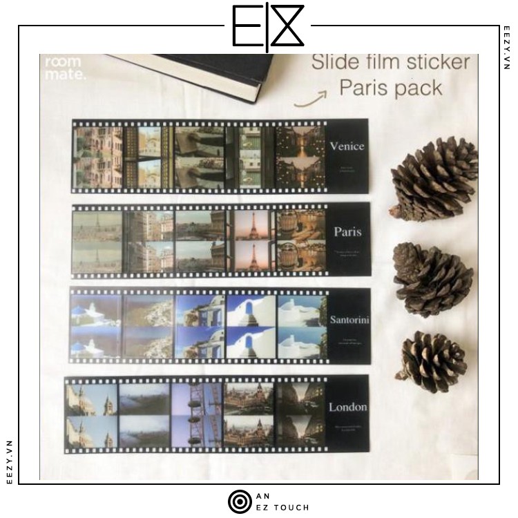 WASHI TAPE STICKER FILM MÁY ẢNH LONDON PARIS JAPAN ICELAND DÁN LAPTOP ĐIỆN THOẠI SỔ TẬP