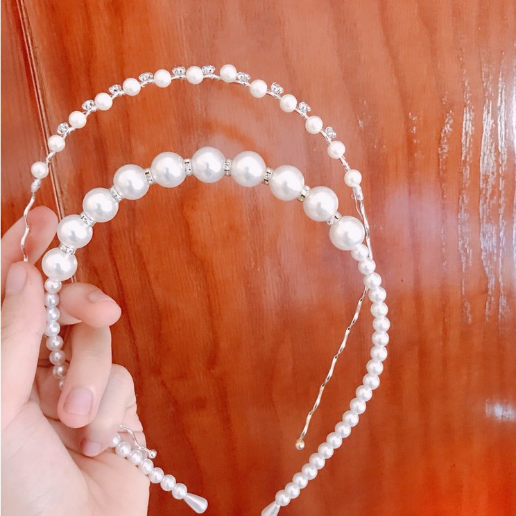 Bờm tóc nữ thời trang họa tiết HẠT LỚN
