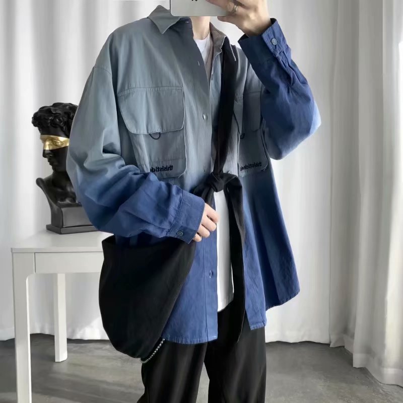Áo Sơ Mi Dài Tay Với 2 Màu Cá Tính Theo Phong Cách Hàn Quốc / Size M-2XL | BigBuy360 - bigbuy360.vn