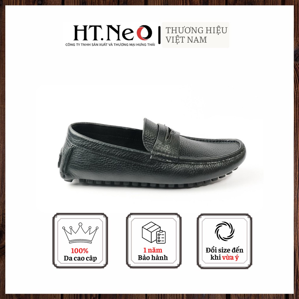 Giày mọi nam - giày lười nam HT.NEO da bò nguyên miếng siêu siêu mềm hàng thời trang siêu đẹp thiết kế đơn giản (GM76)