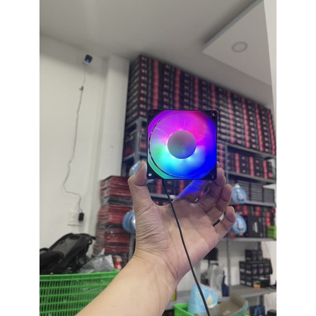 [Gì Cũng Rẻ] Fan Tản Nhiệt Làm Mát Máy Tính 8cm, 12cm 5 Màu, Rainbow, fan RGB New - Có Kèm Ốc